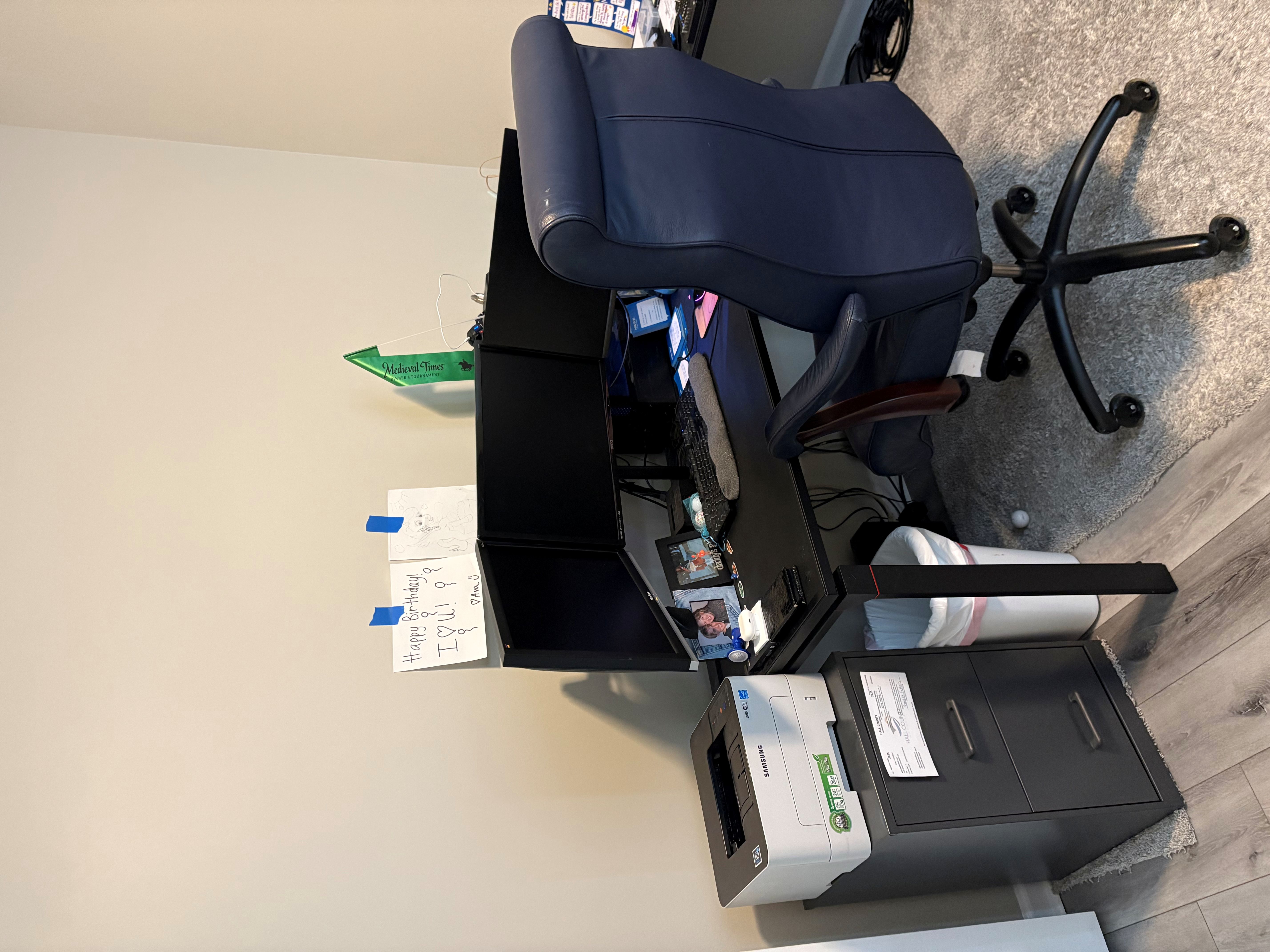 Main repair bench and triple monitor workstation at JMG Computers