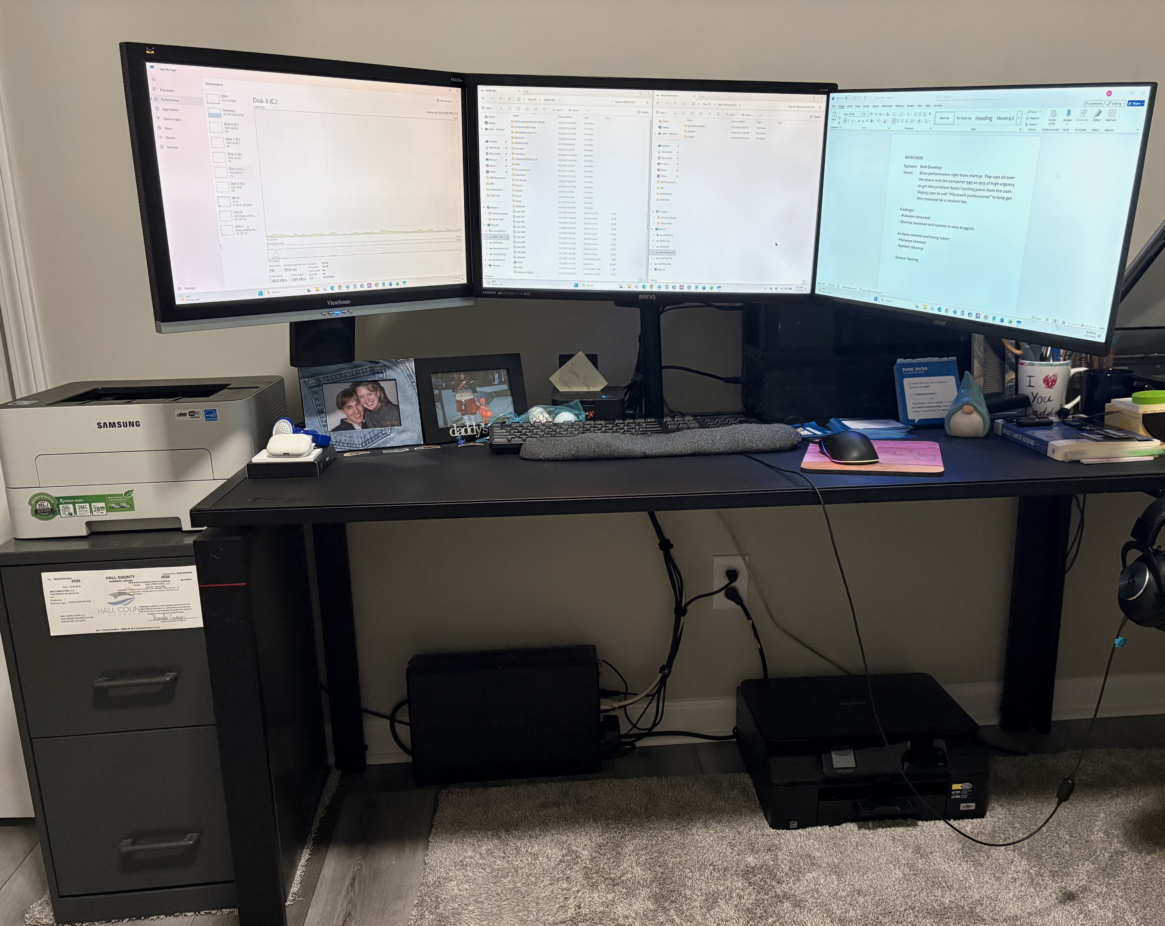 JMG Computers workspace setup
